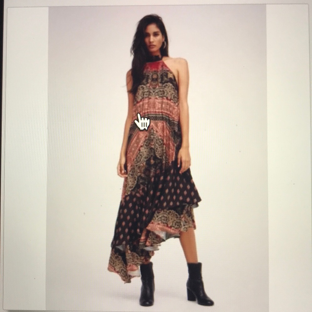 Anthropology Free People asymmetrical hem dress L